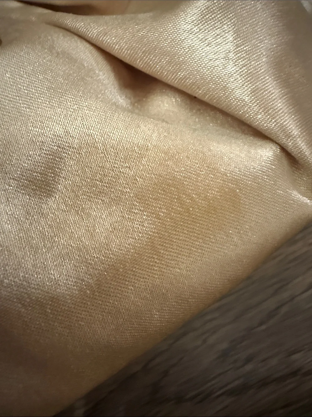 Kate Landry Shimmery Cream Evening Clutch with Gold Chain